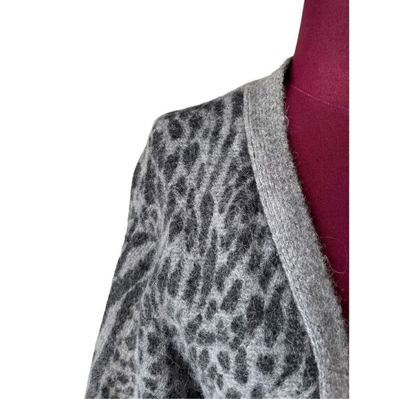 Rails Oslo Printed Alpaca & Wool-Blend Cardigan size L Gray Black - Picture 5 of 13
